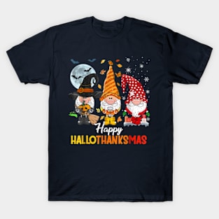 Happy Hallothanksmas Gnome T-Shirt